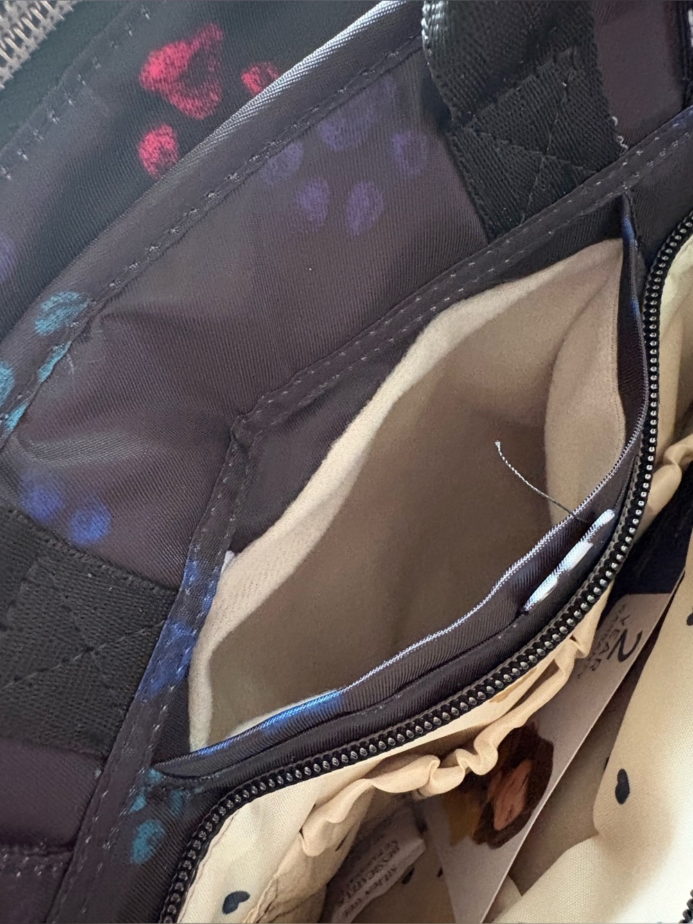Lug Cabby SE Tote Bag Purse — Wildflower Multi Gray Yellow Pink Blue Red Green - Picture 12 of 16